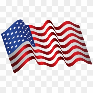 American Flag Vector Waving Clipart