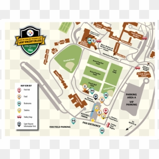Steeler Training Camp Map - Rooney Hall Saint Vincent College Clipart