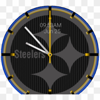 Analog Steelers Blue Watch Face Preview Clipart