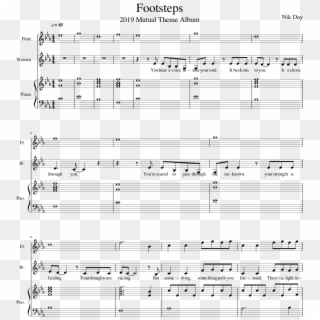Footsteps Sheet Music For Flute, Piano, Voice Download - Chloe's Requiem Piano Sheet Clipart