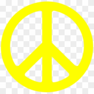 Peace Symbol Yellow Clipart