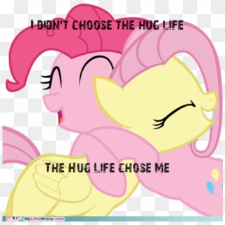 I Didn't Choose The Thug Life, The Thug Life Chose - My Little Pony Rarity Hugs Fluttershy Clipart