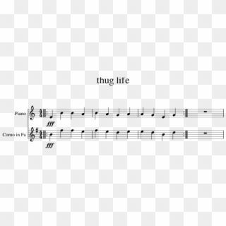 Thug Life Sheet Music For Piano, French Horn Download - Problem Statement Clipart