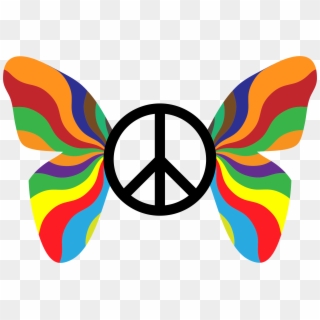 This Free Icons Png Design Of Groovy Peace Sign Butterfly Clipart