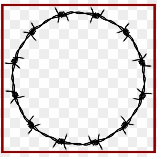 Barbed Wire Fence Png - Barbed Wire Circle Png Clipart