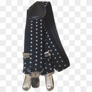 Black & White Polka Dot Suspender - Polka Dot Clipart