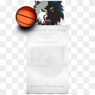 Minnesota Timberwolves Letterpres Poster - Minnesota Timberwolves Logo Png Clipart