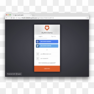 Auth0 Login Page - Angular 4 Login Page Clipart