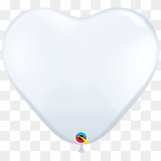 White 36" Heart Latex Balloons - Heart Clipart