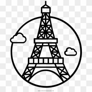 Torre-eiffel Página Para Colorear - Eiffel Tower Cookie Clipart