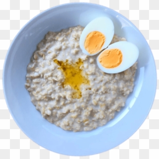 Food - Oatmeal With Boiled Egg Clipart
