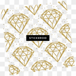Goldglitter Diamonds Background Overlay Esthetic Clipart