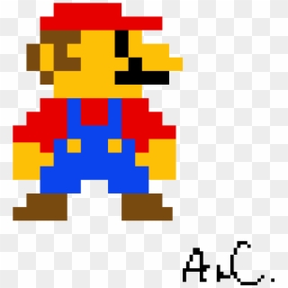 My First Pixel Mario - Mario Bros 8 Bits Clipart