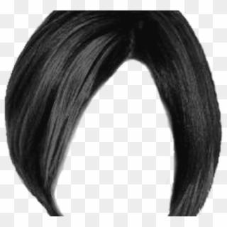 Short Hair Clipart Transparent - Black Hair Wig Transparent - Png Download