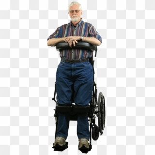 Man Standing In Superstand Wheelchair - Motorized Wheelchair Clipart