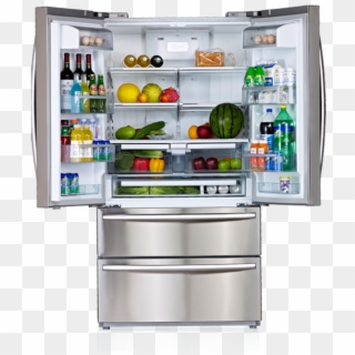 Refrigerator - Large American Fridge Freezer Clipart