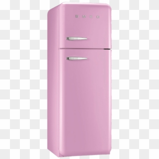 Kitchenware - Smeg Fridge Freezer Pink Clipart