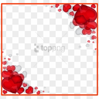 Free Png Love Border Frame Png Image With Transparent - Transparent Background Heart Frame Png Clipart