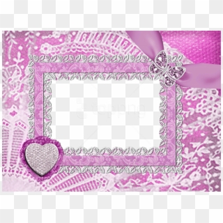 Free Png Heart And Butterfly Jewellery Pink Transparent - Pink Transparent Frames Png Clipart