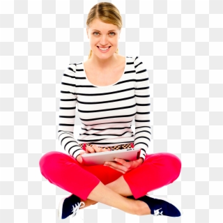Happy Girl Free Png Image - Sitting Clipart