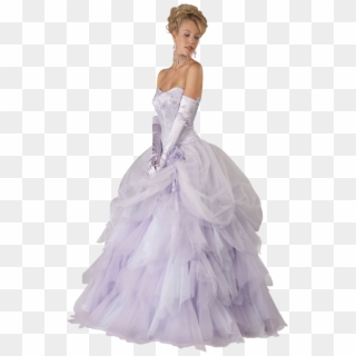 Bride In A Violet Wedding Dress - Girls Dress Png For Background Clipart