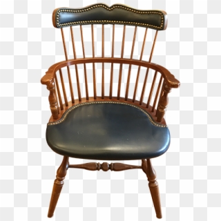 Leather Captains Chair With Nail Head Detail - Windsor Chair Clipart
