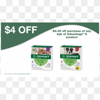 Save On Advantage Ii 4-pack Pet Products For Your Cat - Flyer Clipart