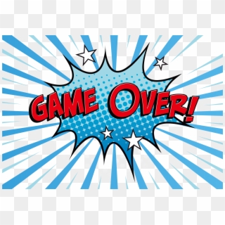 #gameover #text #comic #blue #explosion #ftestickers - Game Word Transparent Clipart