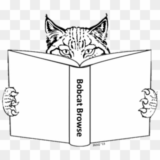 Discover Your Next Favorite Book - Bobcat Reading A Book Clipart