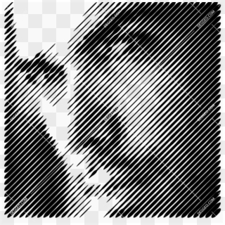 Halftone Line Stroke 1color Background Pattern - صور رجل بالابيض والاسود Clipart