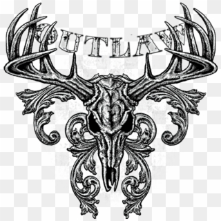 Outlaw Deer Skull - Tattoos Outlaw Clipart