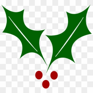 Laurels, Sting, Berries, Christmas, Symbol - Christmas Symbols Black And White Clipart
