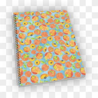 Spiral-bound Notebook With Peaches On The Cover - Circle Clipart