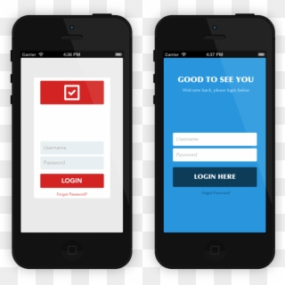 Ios Flat Design Ui Patterns Download Now - Ios App Login Design Clipart