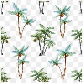Arecaceae Watercolor Painting Tree Euclidean Vector - Palm Trees Watercolor Pattern Clipart