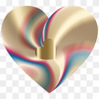 Gold Heart Hearts Pinterest - Gold Rainbow Heart Clipart