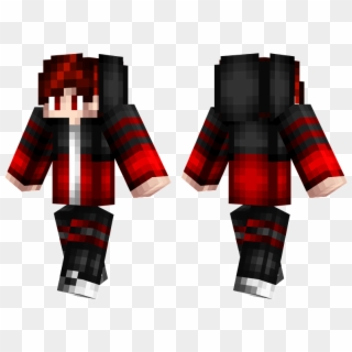Red Hair - Green And Black Minecraft Skins Clipart