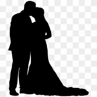 Png File Size - Bride And Groom Silhouette Png Clipart