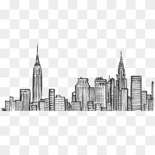 Overlay City Drawing - Easy City Landscape Drawing Clipart