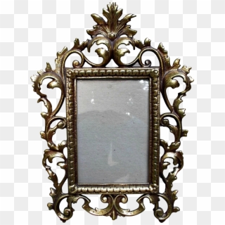 This Is A Vintage Rococo Style, Heavy Metal Picture - Antique Picture Frames Clipart
