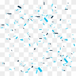 Confeti Azul Png - Confeti Azul Y Blanco Png Clipart