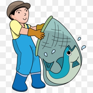 Fishing Clipart On Clip Art Fishing And Fish Clipartcow - Fish In Net Clipart - Png Download