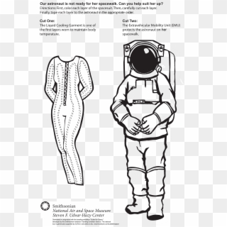 Have Spacesuit, Will Travel - Line Art Clipart