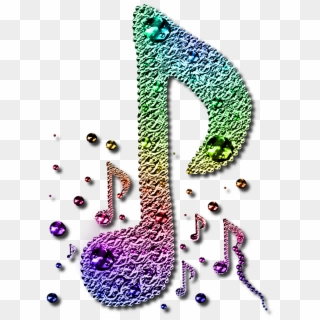 Music Notes Clipart Colourful Pencil And In Color Music - Coloured Music Note Clipart - Png Download