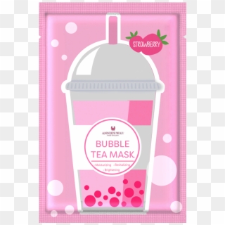 Anniesway Bubbletea Strawberry Shiny Small - Bubble Tea Sheet Mask Clipart