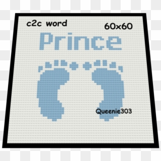 Baby Feet Prince C2c - Cross-stitch Clipart