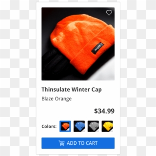 Ecommerce Listing Showing Orange Knitted Winter Hat, - Ecommerce Sold Out Design Clipart