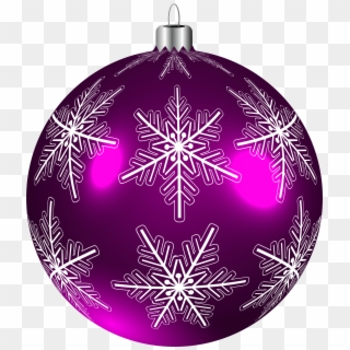 Beautiful Purple Christmas Ball Png Clip-art Image - Purple Christmas Ornaments Clipart Transparent Png