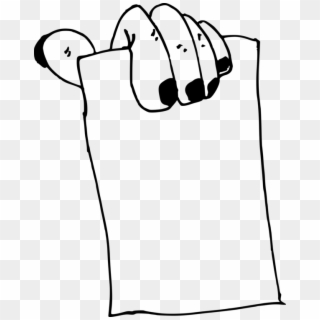 Paper Computer Icons Drawing Download Cartoon - Hand Holding A Paper Clipart - Png Download