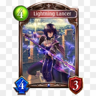 Unevolved Lightning Lancer Evolved Lightning Lancer - Shadowverse Card Clipart